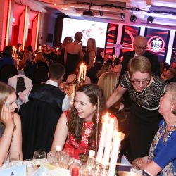 Katrina Walsh, Katie Doherty and Liz Murphy of The International Meat Trade Association chatting to Máire Burnett of the British Poultry Council.