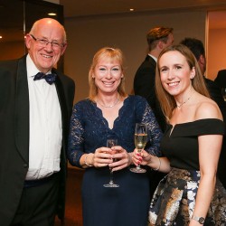 Peter Havers and Susannah Gimson of  Ladies in Pigs (centre) with Keeley Rogers of Yandell Media.