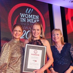 MEAT BUSINESSWOMAN AWARD: CRAFT BUTCHERY - Award partner Susannah Gimson of Ladies in Pigs - representing Cutting Edge Services, Lisa Gardner of Penshaw Farm Butchers and Katie Derham.