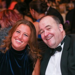 All smiles from Jodie Casson (left) and John Walsh (right) of the Marel table.