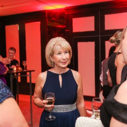 Celebrity host Jennie Bond mingled with guests before the Awards ceremony.