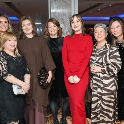 Guests from Aubrey Allen posed for a picture ahead of the awards ceremony.