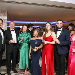 L-R: John Bowes from The Jargon Group, Rupert Ashby, Siobhan O’Callaghan and Neeshar Ramsing-Cleary from the British Frozen Food Federation, Nadine Lewis and Kurtis Osborne from Dawsongroup, and Susannah Mair from Farms for City Children.